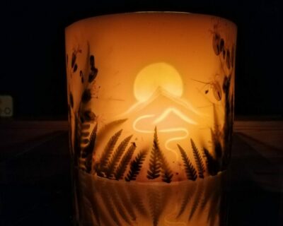 Windlicht Berge